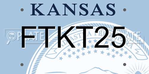 FTKT25 Kansas License Plate