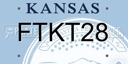 FTKT28 Kansas License Plate