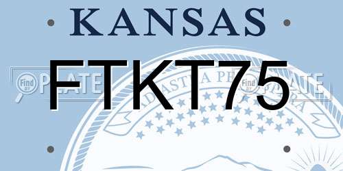 FTKT75 Kansas License Plate