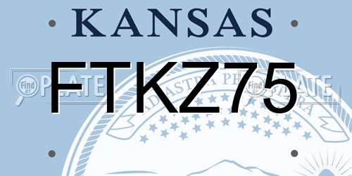 FTKZ75 Kansas License Plate