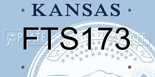 FTS173 Kansas License Plate