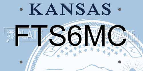 FTS6MC Kansas License Plate