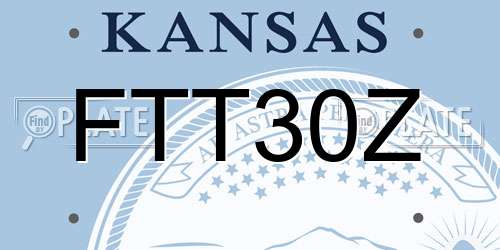 FTT30Z Kansas License Plate