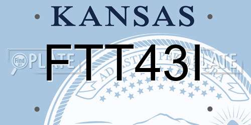 FTT43I Kansas License Plate