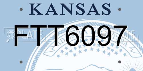FTT6097 Kansas License Plate
