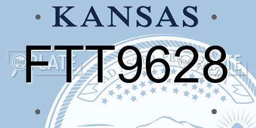 FTT9628 Kansas License Plate