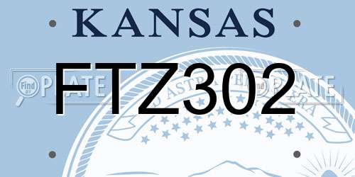 FTZ302 Kansas License Plate