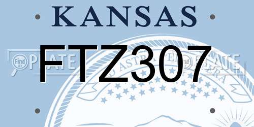 FTZ307 Kansas License Plate