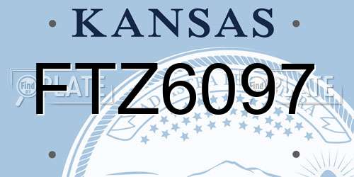 FTZ6097 Kansas License Plate