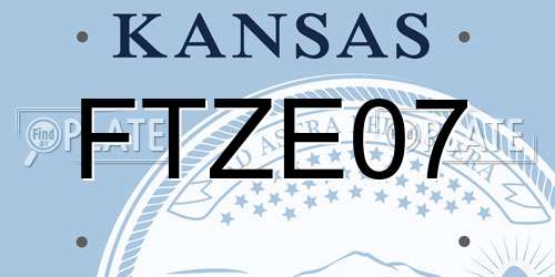 FTZE07 Kansas License Plate