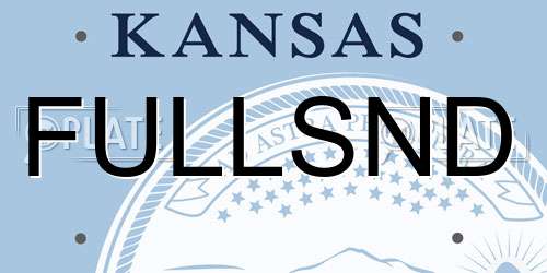 FULLSND Kansas License Plate