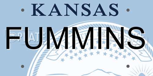 FUMMINS Kansas License Plate