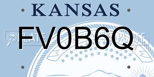 FV0B6Q Kansas License Plate