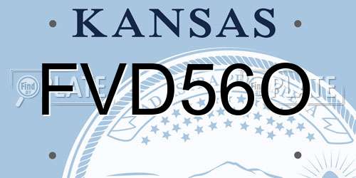FVD56O Kansas License Plate