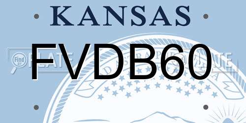 FVDB60 Kansas License Plate