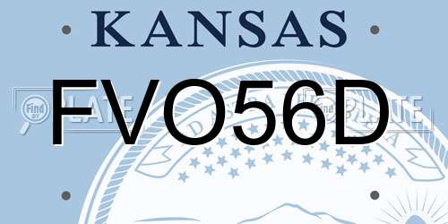FVO56D Kansas License Plate