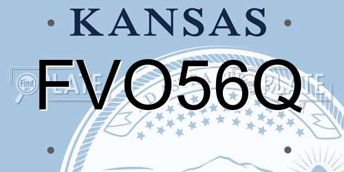 FVO56Q Kansas License Plate
