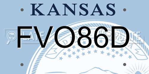 FVO86D Kansas License Plate