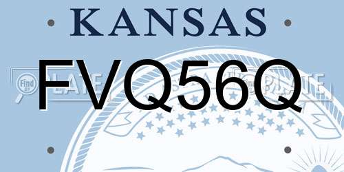 FVQ56Q Kansas License Plate