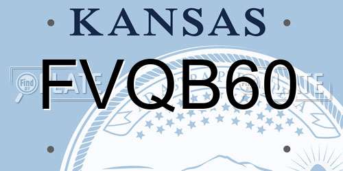 FVQB60 Kansas License Plate
