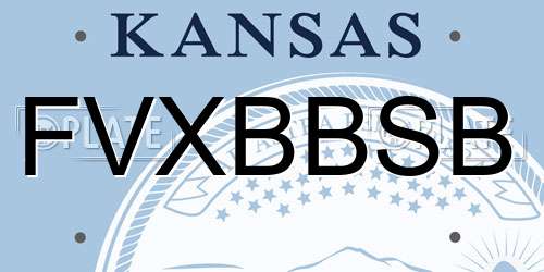 FVXBBSB Kansas License Plate