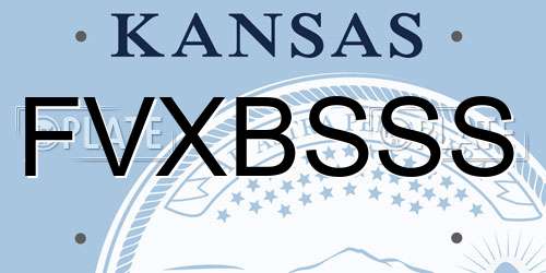 FVXBSSS Kansas License Plate