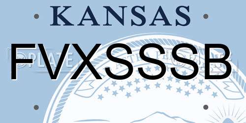 FVXSSSB Kansas License Plate
