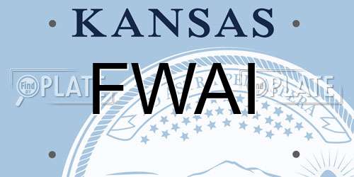 FWAI Kansas License Plate