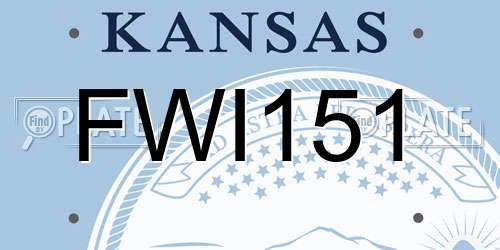FWI151 Kansas License Plate