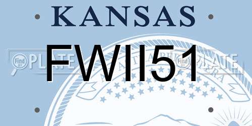FWII51 Kansas License Plate