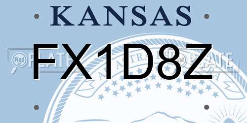 FX1D8Z Kansas License Plate