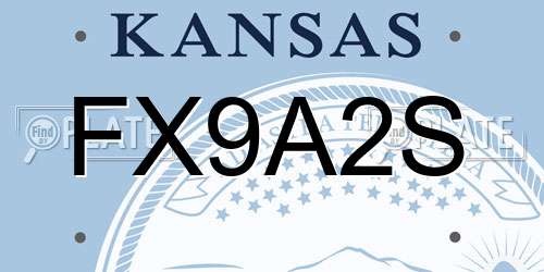 FX9A2S Kansas License Plate