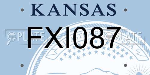 FXI087 Kansas License Plate