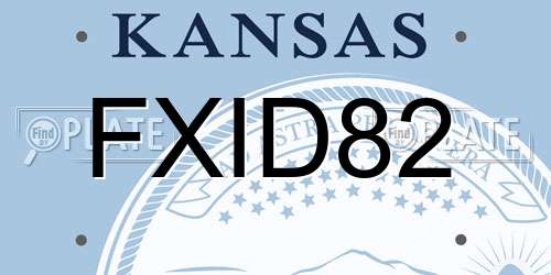 FXID82 Kansas License Plate