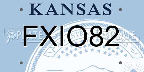 FXIO82 Kansas License Plate