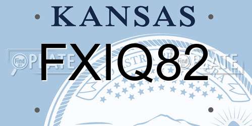 FXIQ82 Kansas License Plate