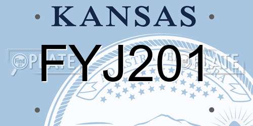 FYJ201 Kansas License Plate