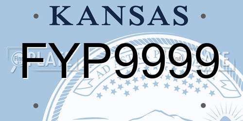 FYP9999 Kansas License Plate