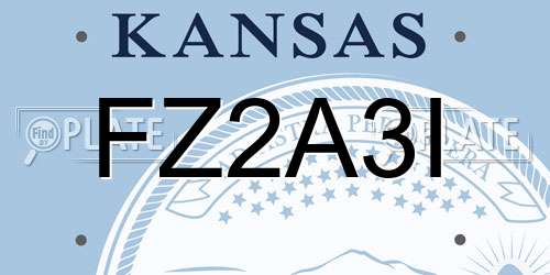 FZ2A3I Kansas License Plate