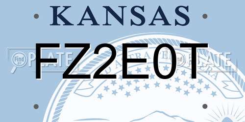 FZ2E0T Kansas License Plate