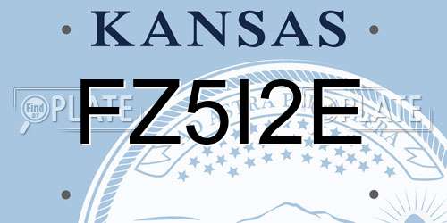 FZ5I2E Kansas License Plate