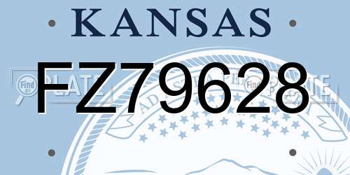 FZ79628 Kansas License Plate