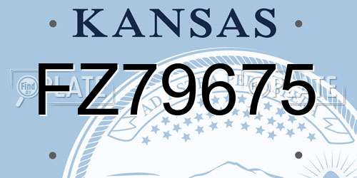 FZ79675 Kansas License Plate