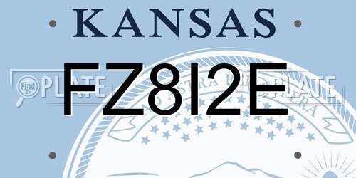 FZ8I2E Kansas License Plate