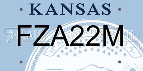 FZA22M Kansas License Plate