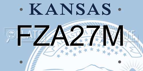 FZA27M Kansas License Plate