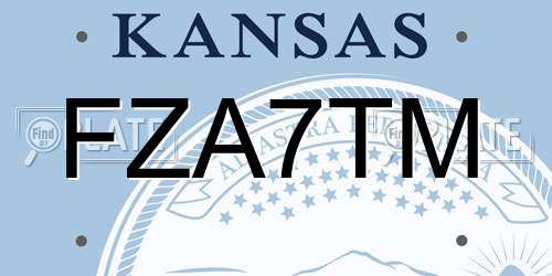 FZA7TM Kansas License Plate