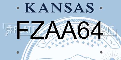 FZAA64 Kansas License Plate