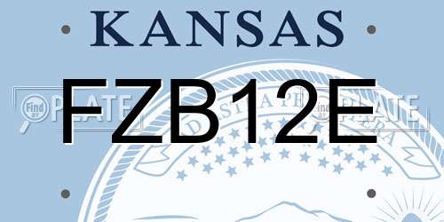 FZB12E Kansas License Plate