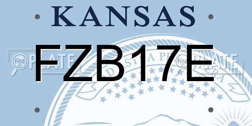 FZB17E Kansas License Plate